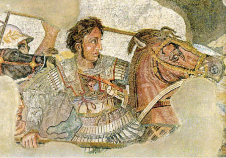 Alexander the Great, wearing a composite curiass